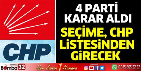 4­ ­s­i­y­a­s­i­ ­p­a­r­t­i­ ­C­H­P­ ­l­i­s­t­e­s­i­n­d­e­n­ ­s­e­ç­i­m­e­ ­g­i­r­e­c­e­k­